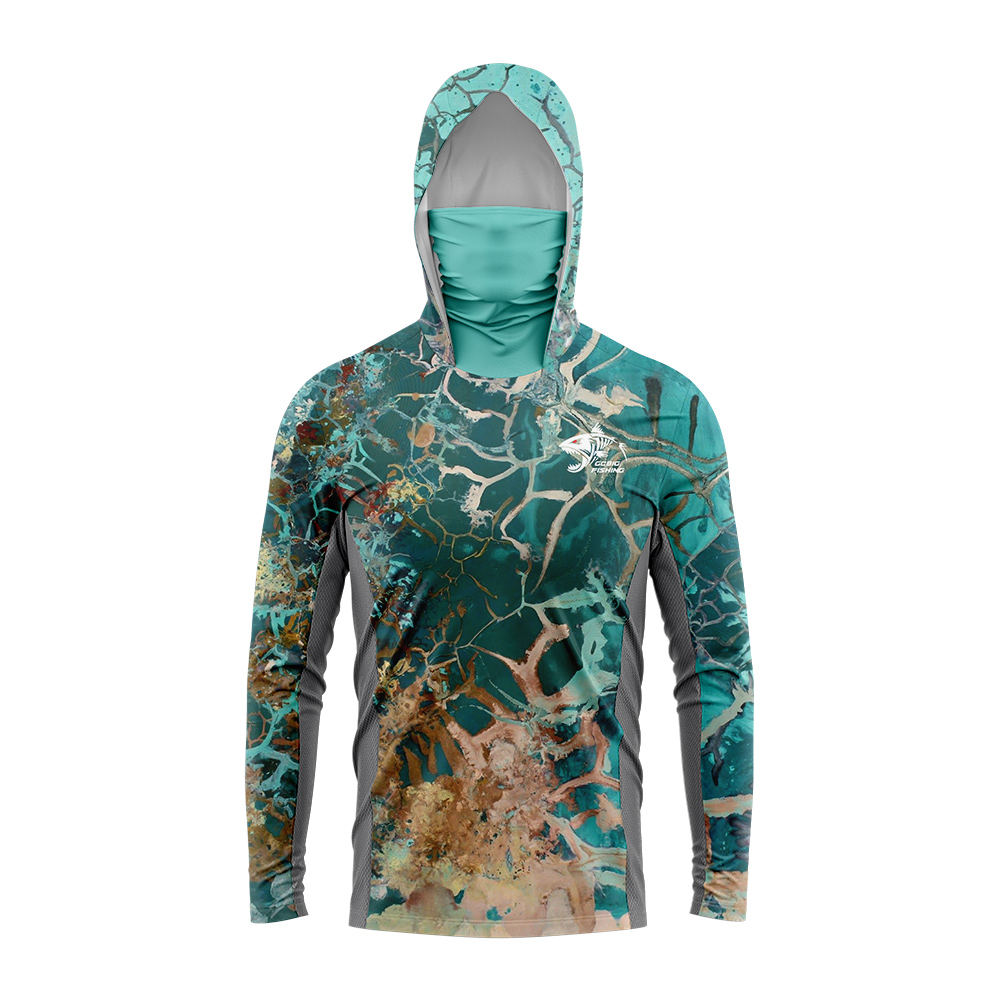 UPF50+ Hooded Fishing Shirt Bu - Fishing Shirt Uv Protection recension och pris