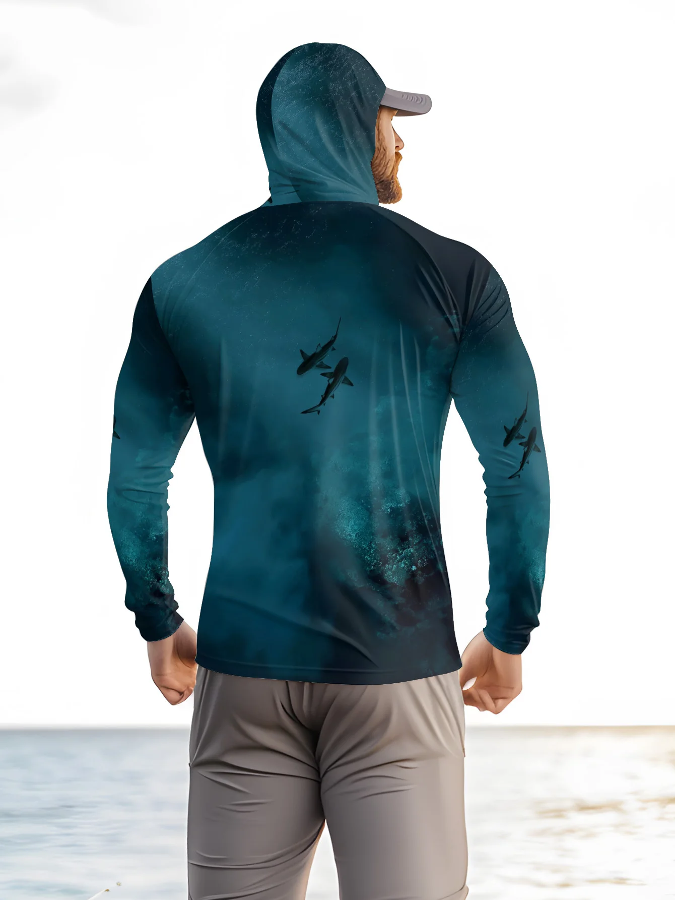 UPF50+ Men Fishing Hoodie With - Fishing Mask Sun Protection recension och pris