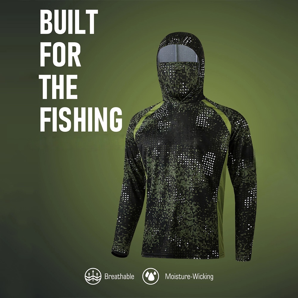 MALFC Fishing Apparel Men Hood - Fishing Shirt Uv Protection recension och pris