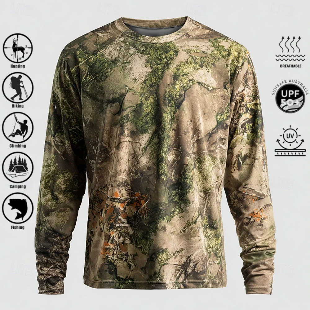 Men Long Sleeve T-shirt Polyes - Fishing Shirt Uv Protection recension och pris