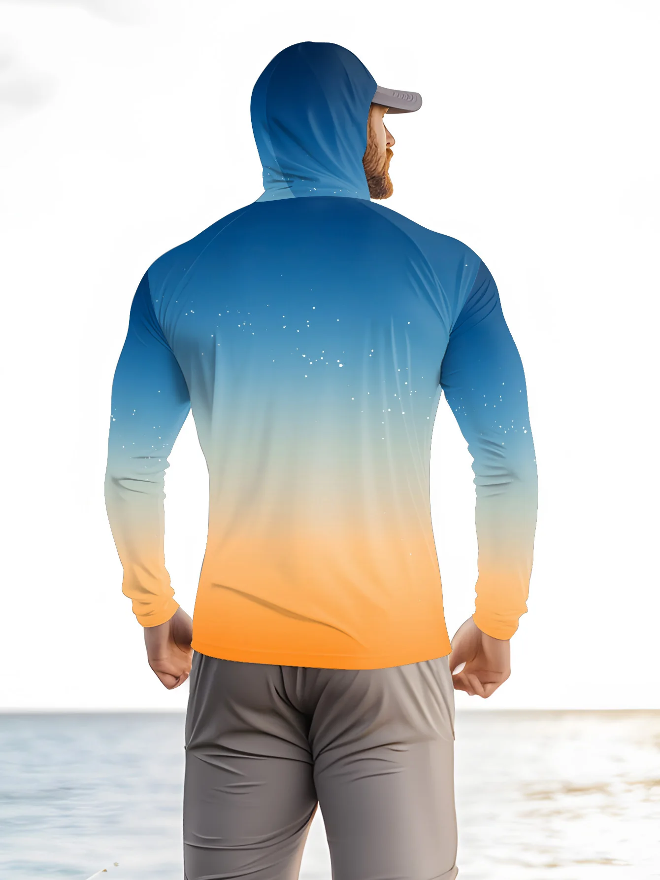 Mens Fishing Shirt Hooded UPF  - Fishing Mask Sun Protection recension och pris